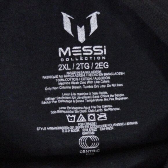 Lionel Messi Shirt Mens XXL 2XL Black Name Stack Graphic Tee Miami Soccer NWT - Picture 6 of 12